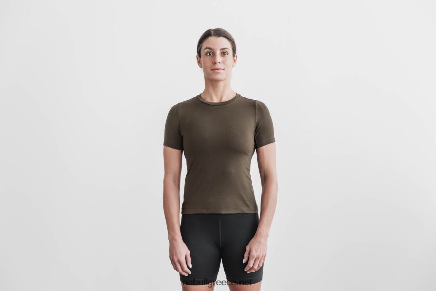 γυναίκες γυναικείο μπλουζάκι από μαλλί μερίνο Nobull 2BR0X6693