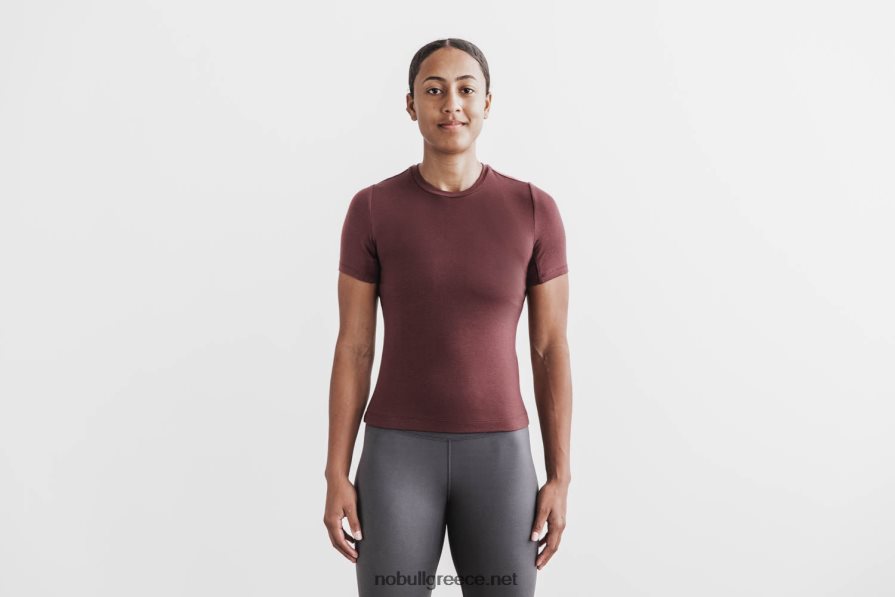 γυναίκες γυναικείο μπλουζάκι από μαλλί μερίνο Nobull 2BR0X6694